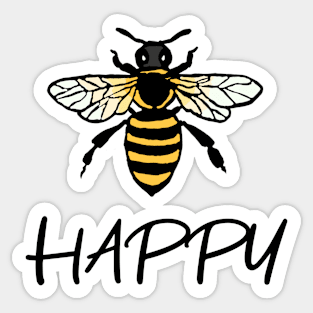 Bee Happy Sticker